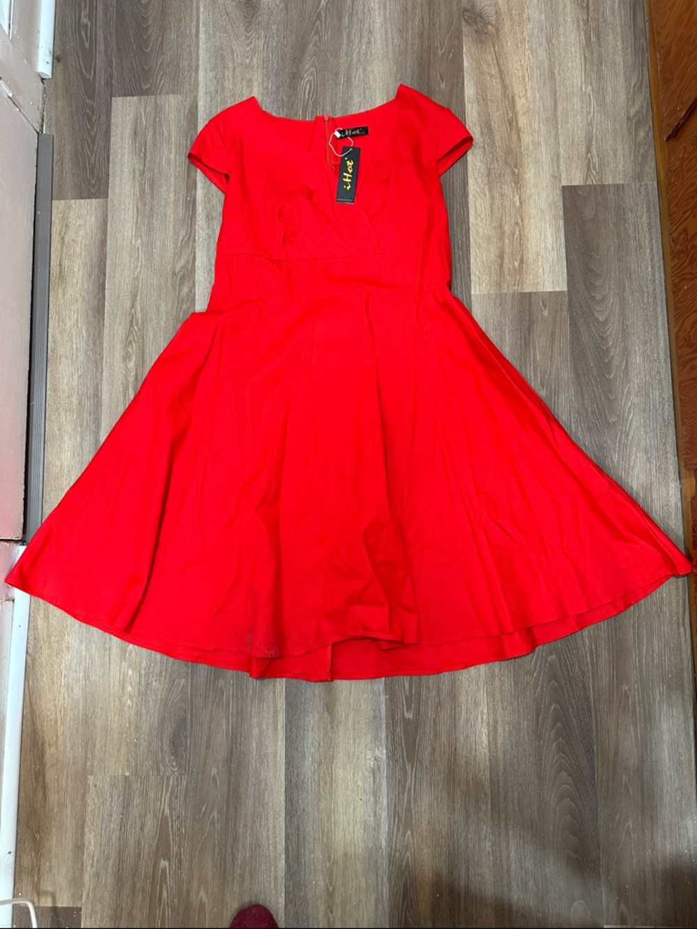 Red Fit & Flare Mini Dress by H&M